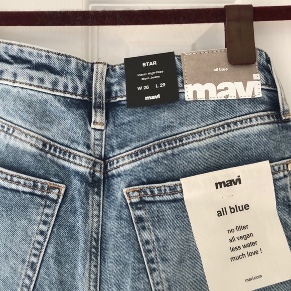Mavi Star Iconic High rise Mom Jean Blue Size 26 L 29 - Picture 7 of 14